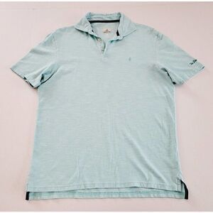 Johnnie-O Hanging Out Polo Shirt Mens Sz Medium Short Sleeve Green Cotton